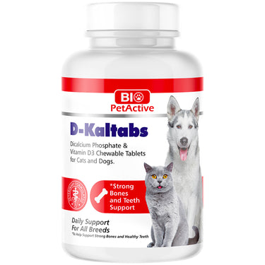 Bio PetActive D-Kaltabs Calcium Tablets for Cats and Dogs 84tabs